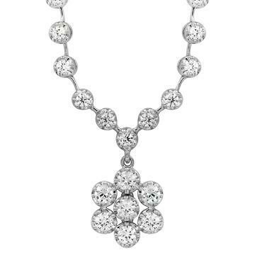 Diamond Illusion Floral Necklace 18k White Gold Diamond Illusion Floral Necklace 18k White Gold
