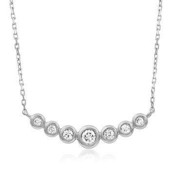 Diamond Bezel Necklace White Gold Diamond Bezel Necklace White Gold