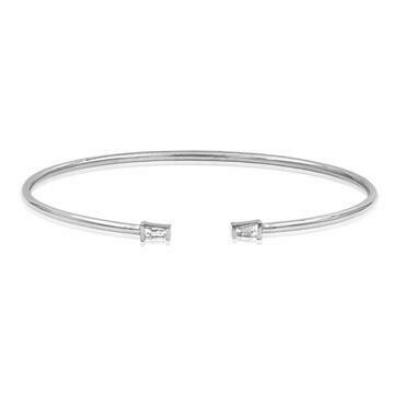 Diamond Accent Gold Bangle White Gold Diamond Accent Gold Bangle White Gold