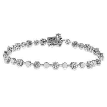 Diamond Cluster Bracelet White Gold Diamond Cluster Bracelet White Gold