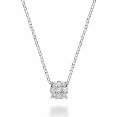 Illusion Diamond Pendant White Gold Illusion Diamond Pendant White Gold