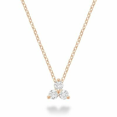 Three Stone Diamond Pendant Rose Gold Three Stone Diamond Pendant Rose Gold