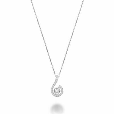 Drop Diamond Pendant White Gold Drop Diamond Pendant White Gold