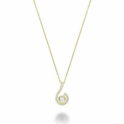 Drop Diamond Pendant Yellow Gold Drop Diamond Pendant Yellow Gold
