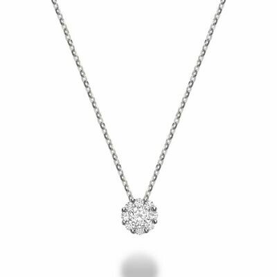 Cluster Diamond Pendant 0.35 CTDI White Gold Cluster Diamond Pendant 0.35 CTDI White Gold