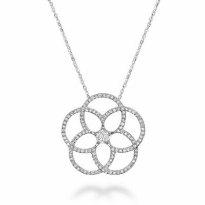Big Flower Diamond Pendant 0.75CTDI White Gold Big Flower Diamond Pendant 0.75CTDI White Gold