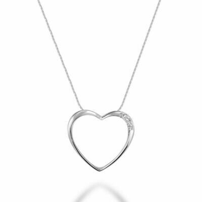 Diamond Heart Pendant 0.05CTDI White Gold Diamond Heart Pendant 0.05CTDI White Gold
