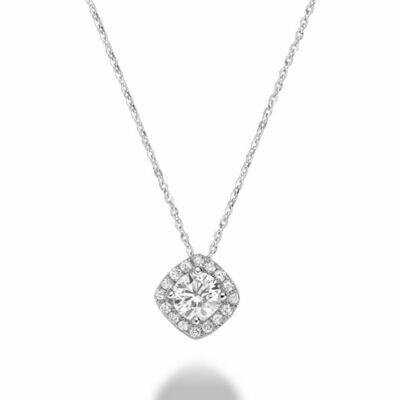 Cushion Cut Diamond Pendant 1.00CTDI White Gold Cushion Cut Diamond Pendant 1.00CTDI White Gold