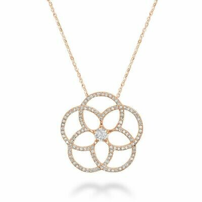 Big Flower Diamond Pendant 0.75CTDI Rose Gold Big Flower Diamond Pendant 0.75CTDI Rose Gold