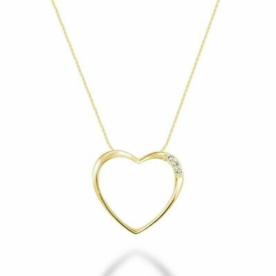 Diamond Heart Pendant 0.05CTDI Yellow Gold Diamond Heart Pendant 0.05CTDI Yellow Gold