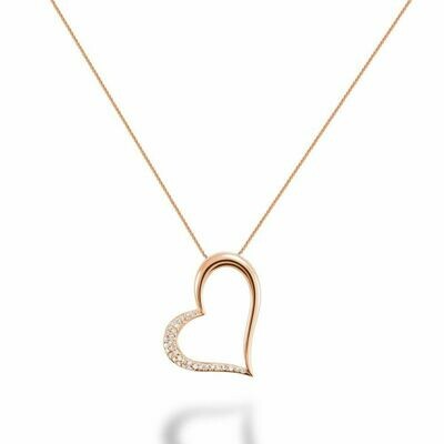 Diamond Heart Pendant 0.10CTDI Rose Gold Diamond Heart Pendant 0.10CTDI Rose Gold