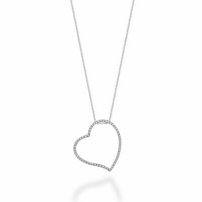 Asymmetrical Diamond Heart Pendant 0.33CTDI White Gold Asymmetrical Diamond Heart Pendant 0.33CTDI White Gold