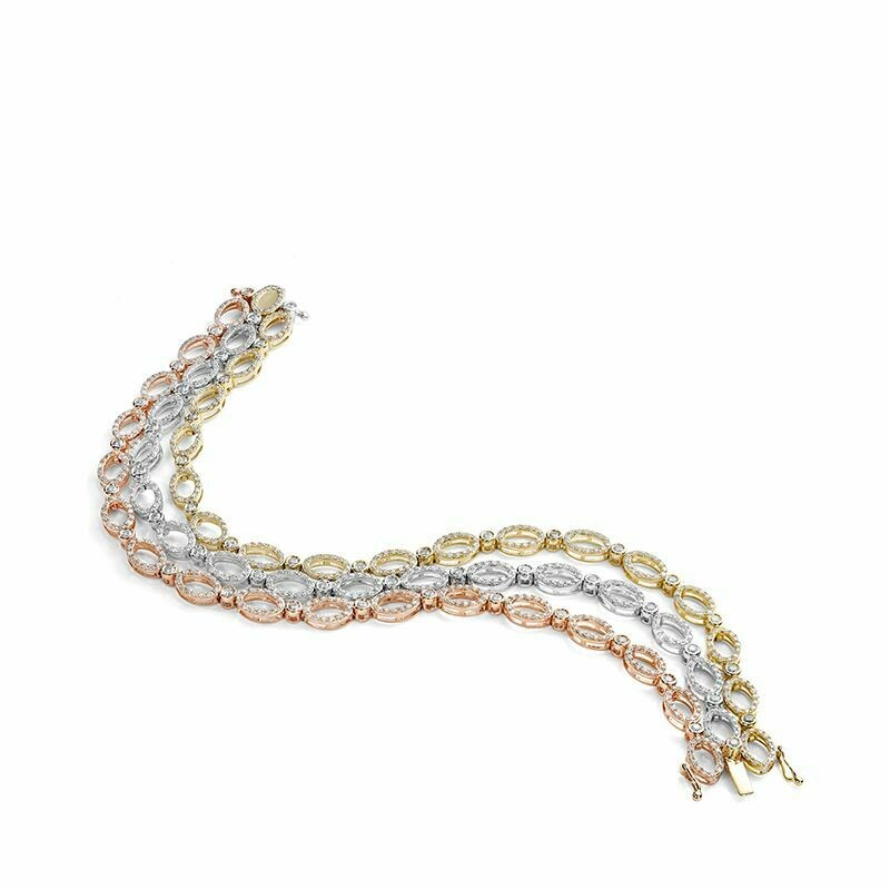 Tri-Colour Fashion Diamond Bracelet 2.18CTDI Tri-Colour Fashion Diamond Bracelet 2.18CTDI