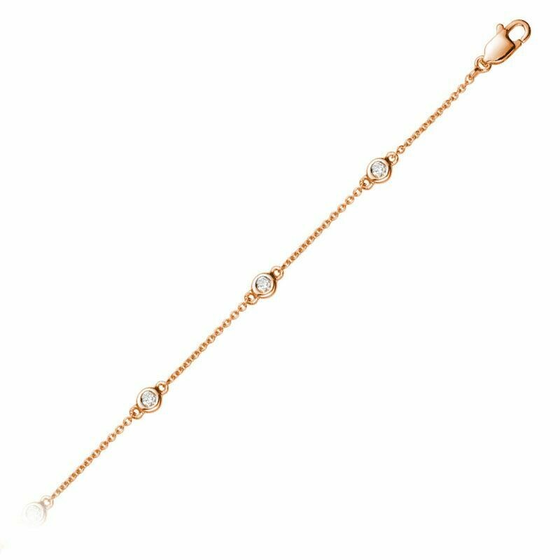 Diamond by the Yard Bracelet 0.15CTDI Rose Gold Diamond by the Yard Bracelet 0.15CTDI Rose Gold