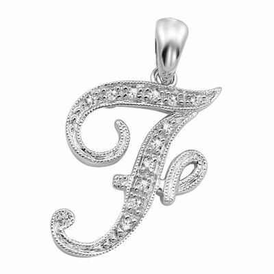 SCRIPT F 10K 0.05CTDI White Gold SCRIPT F 10K 0.05CTDI White Gold