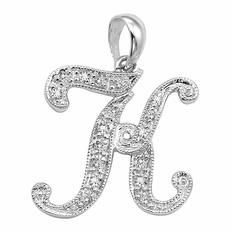 SCRIPT K 10K 0.07CTDI White Gold