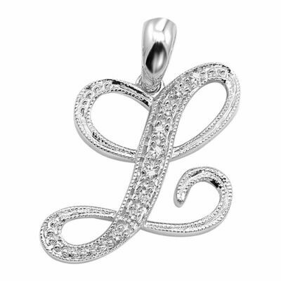 SCRIPT L 10K 0.04CTDI White Gold SCRIPT L 10K 0.04CTDI White Gold