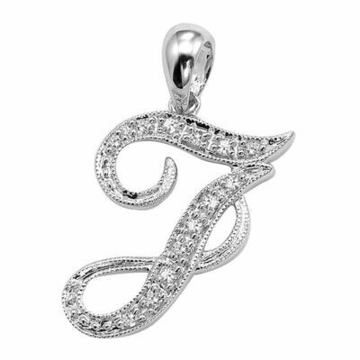 SCRIPT J 10K 0.05CTDI White Gold SCRIPT J 10K 0.05CTDI White Gold
