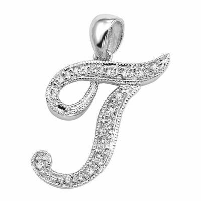 SCRIPT T 10K 0.06CTDI White Gold SCRIPT T 10K 0.06CTDI White Gold