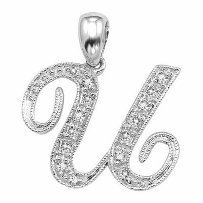 SCRIPT U 10K 0.06CTDI White Gold SCRIPT U 10K 0.06CTDI White Gold