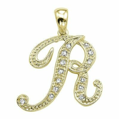 SCRIPT R 10K 0.06CTDI Yellow Gold SCRIPT R 10K 0.06CTDI Yellow Gold