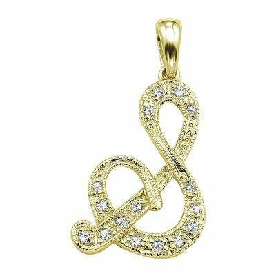 SCRIPT S 10K 0.06CTDI Yellow Gold SCRIPT S 10K 0.06CTDI Yellow Gold
