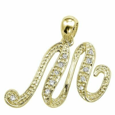 SCRIPT M 10K 0.05CTDI Yellow Gold SCRIPT M 10K 0.05CTDI Yellow Gold