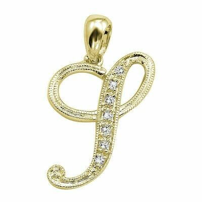 SCRIPT I 10K 0.03CTDI Yellow Gold SCRIPT I 10K 0.03CTDI Yellow Gold