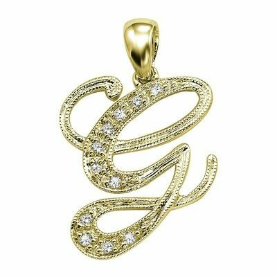 SCRIPT G 10K 0.04CTDI Yellow Gold SCRIPT G 10K 0.04CTDI Yellow Gold