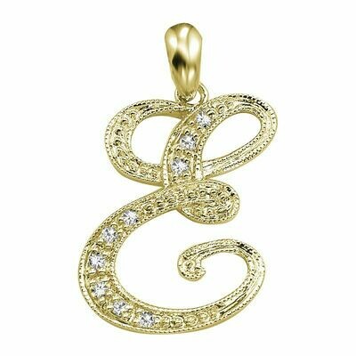 SCRIPT E 10K 0.05CTDI Yellow Gold SCRIPT E 10K 0.05CTDI Yellow Gold