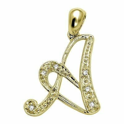SCRIPT A 10K 0.02CTDI Yellow Gold SCRIPT A 10K 0.02CTDI Yellow Gold