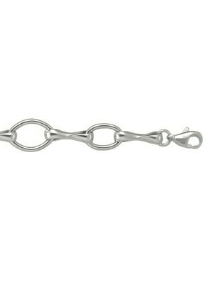 White Gold Hollow Fancy Link Bracelet 10KT