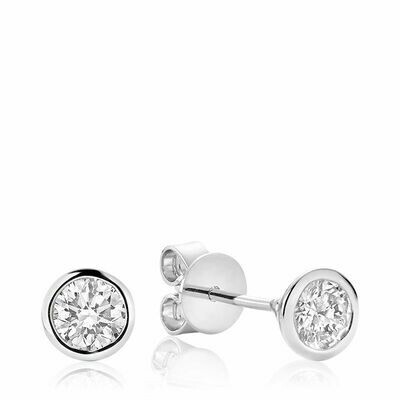 Bezel & Diamond Stud Earrings 0.35CTDI White Gold Bezel & Diamond Stud Earrings 0.35CTDI White Gold