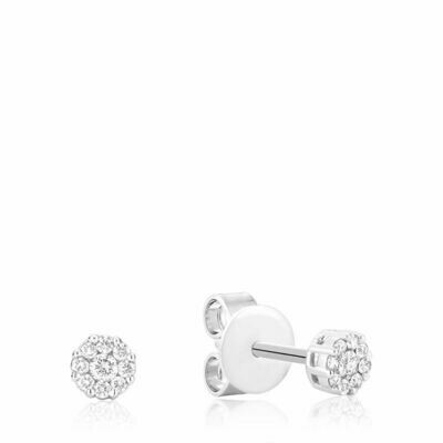 Cluster Diamond Stud Earrings 0.10CTDI White Gold Cluster Diamond Stud Earrings 0.10CTDI White Gold