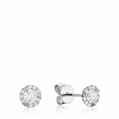 Martini Cup Diamond Halo Stud Earrings 1.50CTDI White Gold Martini Cup Diamond Halo Stud Earrings 1.50CTDI White Gold