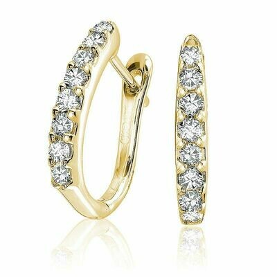 Diamond Huggie Earrings 0.50CTDI Yellow Gold Diamond Huggie Earrings 0.50CTDI Yellow Gold