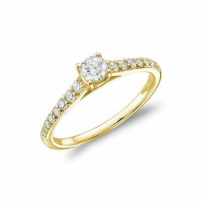 Diamond Engagement Ring 0.75CTDI Yellow Gold Diamond Engagement Ring 0.75CTDI Yellow Gold