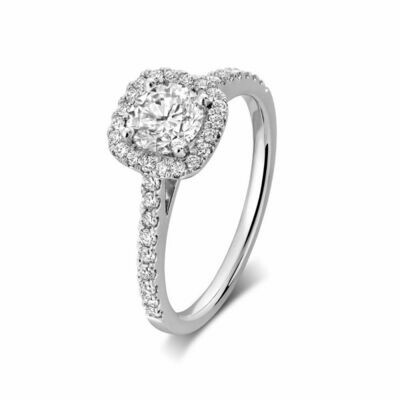 Cushion Mount Diamond Engagement Ring 1.25CTDI White Gold Cushion Mount Diamond Engagement Ring 1.25CTDI White Gold