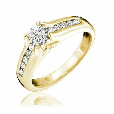Channel Set Solitaire Diamond Ring 1.00CTDI Yellow Gold Channel Set Solitaire Diamond Ring 1.00CTDI Yellow Gold