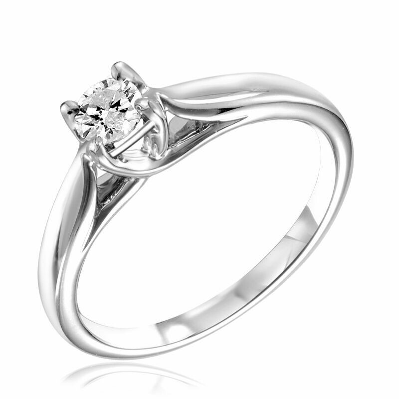 Diamond Solitaire Ring 14KT White Gold 0.05 carat - 0.75 CT