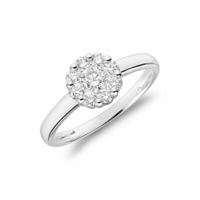 Cluster Mount Diamond Ring 0.15CTDI White Gold Cluster Mount Diamond Ring 0.15CTDI White Gold