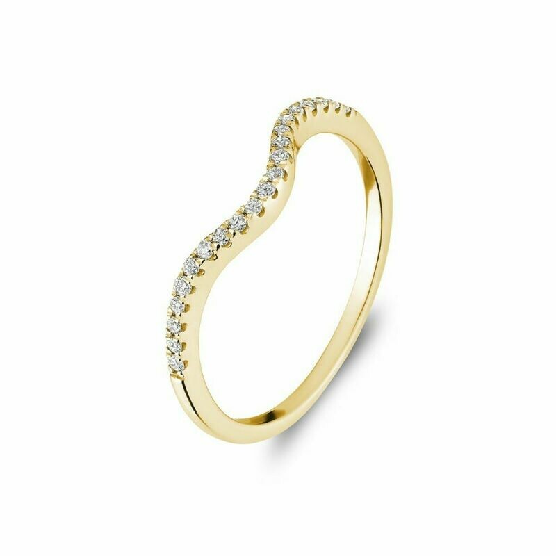 Diamond Wedding Band 14KT Yellow Gold 0.11CT TDW Diamond Wedding Band 14KT Yellow Gold 0.11CT TDW