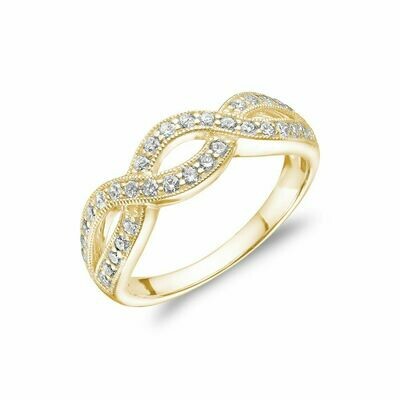 Diamond Pave Infinity Style Band 14KT Yellow Gold 0.51CTDI Diamond Pave Infinity Style Band 14KT Yellow Gold 0.51CTDI