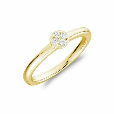 Diamond Cluster Ring 14KT Yellow Gold 0.10TDI Diamond Cluster Ring 14KT Yellow Gold 0.10TDI