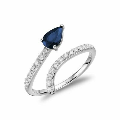 Snake Blue Sapphire & Diamond Ring White Gold Snake Blue Sapphire & Diamond Ring White Gold
