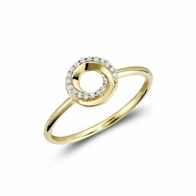 Diamond Swirl Ring 10KT Yellow Gold 0.05CTDI Diamond Swirl Ring 10KT Yellow Gold 0.05CTDI