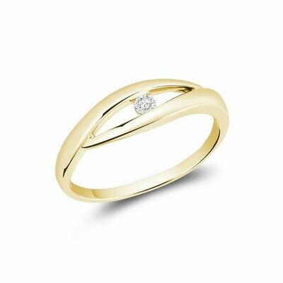 Solitaire Diamond Fashion Ring Yellow Gold Solitaire Diamond Fashion Ring Yellow Gold