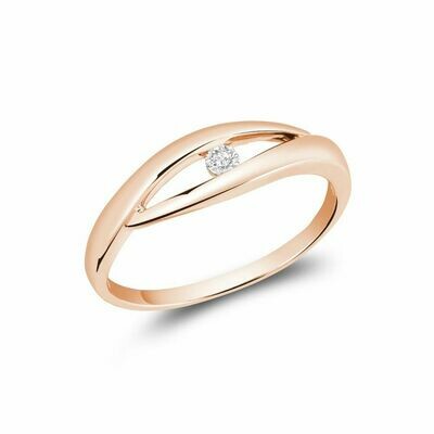 Solitaire Diamond Fashion Ring Rose Gold Solitaire Diamond Fashion Ring Rose Gold