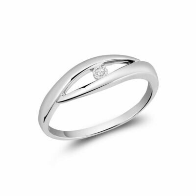 Solitaire Diamond Fashion Ring White Gold Solitaire Diamond Fashion Ring White Gold