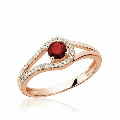 Split Shank Ruby & Diamond Ring Rose Gold Split Shank Ruby & Diamond Ring Rose Gold